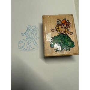 Vintage Stampendous Fun Stamps 1994 Leap Frog Fairy Toad Wood Rubber Stamp E125